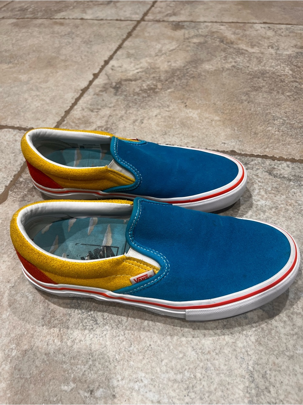 Vans x The Simpsons Bart Slip-On Pro Blue Yellow Men’s 7.5